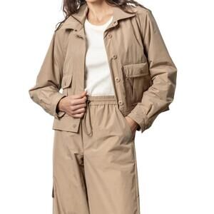 NEW LILLA P nylon utility jacket in hickory